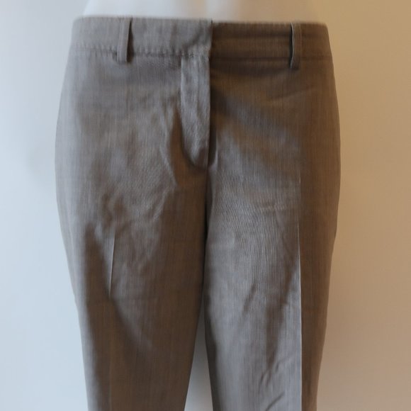 WOMENS THEORY TAUPE FLAT FRONT WOOL BLEND SHORTS 10 * - Picture 4 of 12